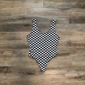 Forever 21 checkered bodysuit
